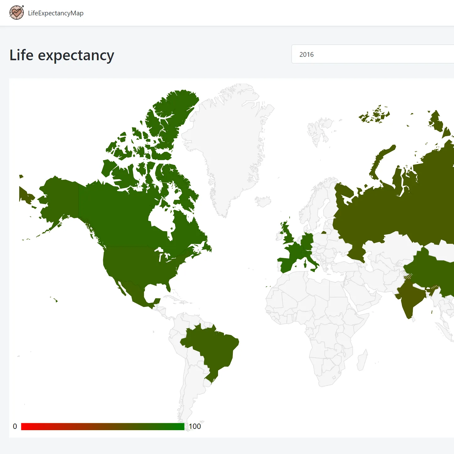 Life Expectancy Map